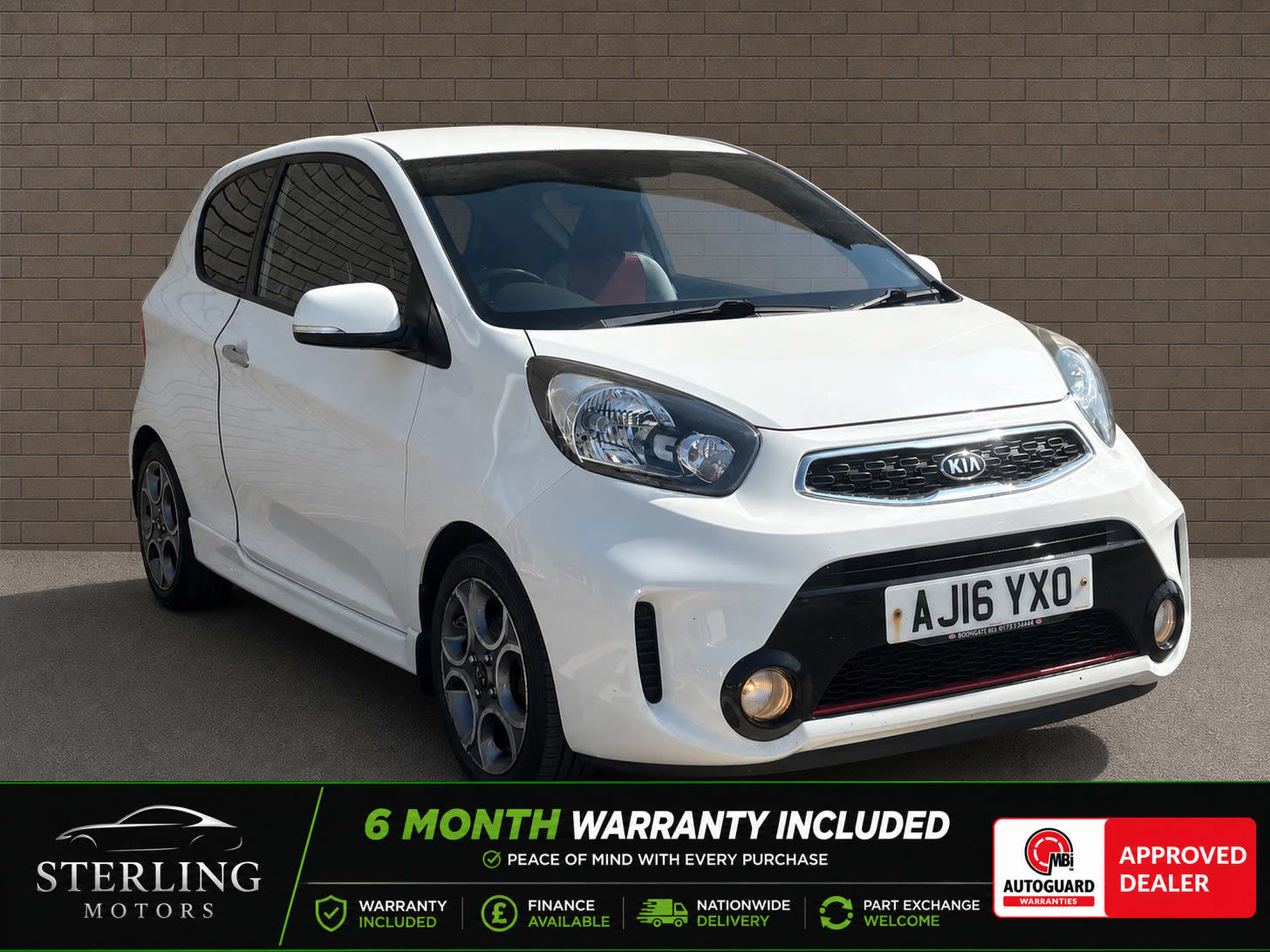 WHITE 2016 KIA PICANTO CHILLI ISG