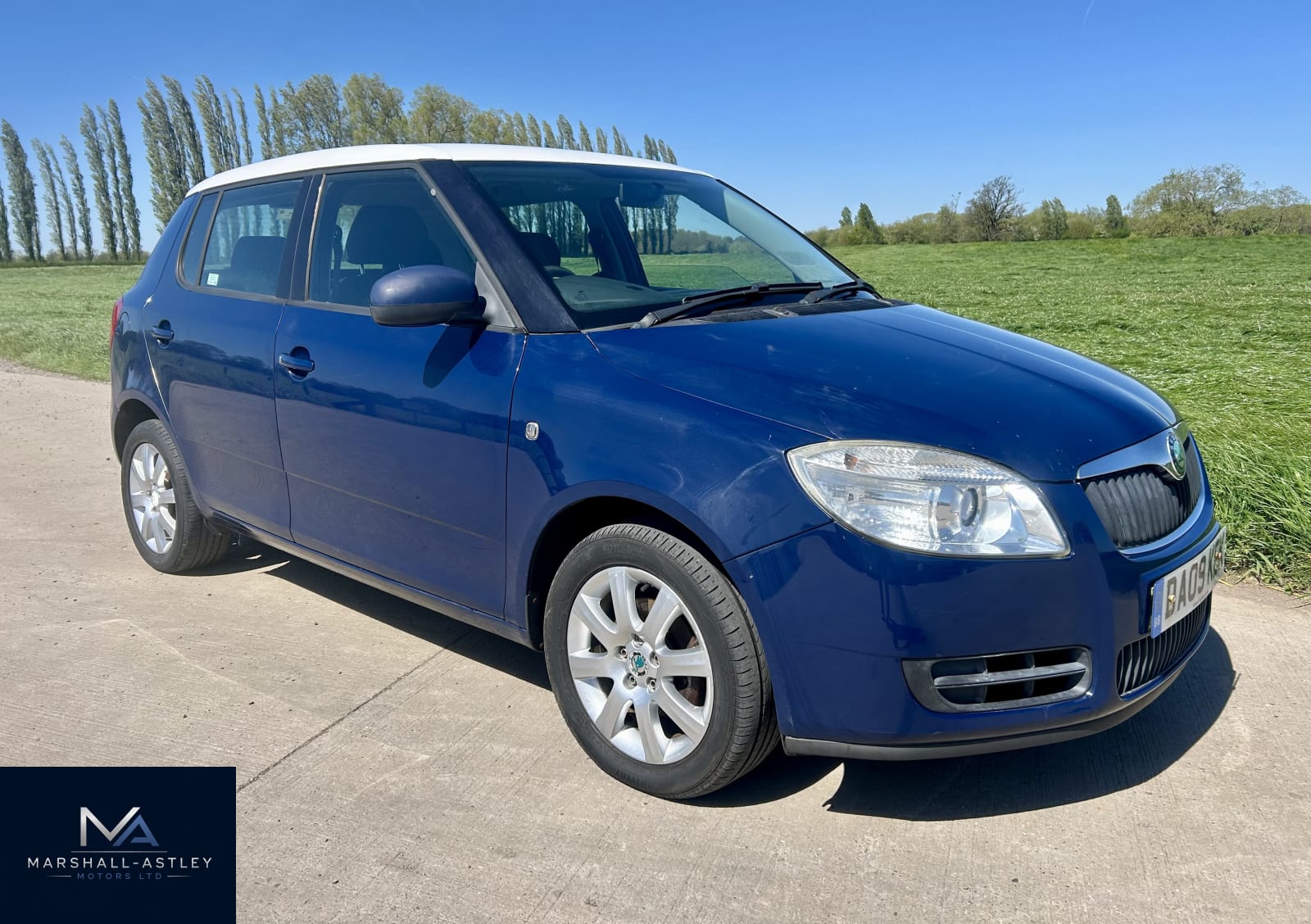 BLUE 2009 SKODA FABIA 2 HTP 70