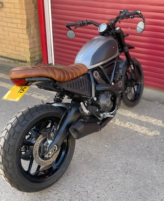 Black / brushed steel 2015 DUCATI SCRAMBLER - Photo 35