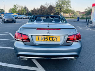 SILVER 2015 MERCEDES-BENZ E220 SE AMG BLUETEC AUTO CONVERTIBLE CABRIOLET - Photo 2