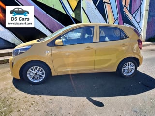 Side profile of the Yellow 2023 Kia Picanto Automatic