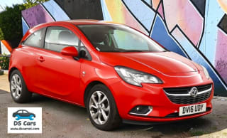 Front view of the 2016 Vauxhall Corsa SRI ECOFLEX in Red