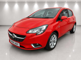Close-up of the Vauxhall Corsa engine bay
