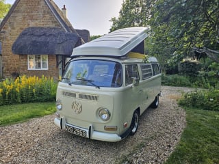 Engine bay of the 1969 Volkswagen Transporter T2 with petrol engine
