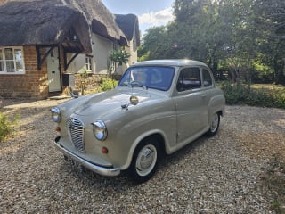 Interior of the 1955 AUSTIN A30 Saloon with original upholstery
