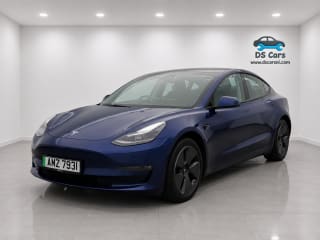 Interior of the Tesla Model 3 with advanced tech features