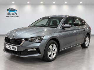 Interior view of 2023 Skoda Scala featuring infotainment system
