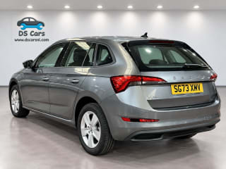Side profile of Skoda Scala hatchback