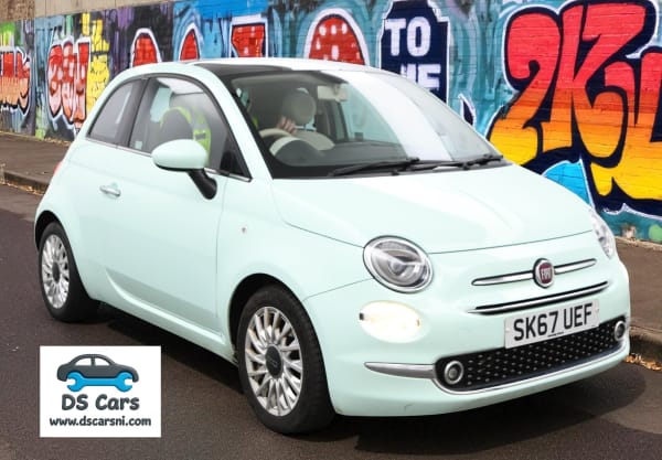 GREEN 2018 FIAT 500 LOUNGE