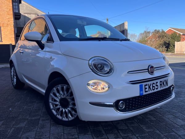 WHITE 2015 FIAT 500 LOUNGE 1.2