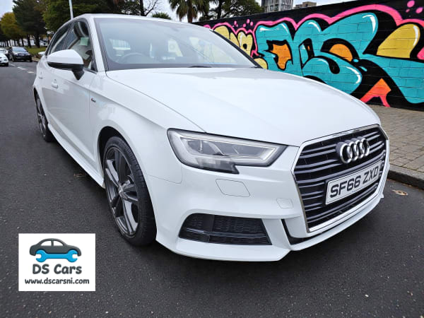 WHITE 2016 AUDI A3 S LINE TFSI S-A