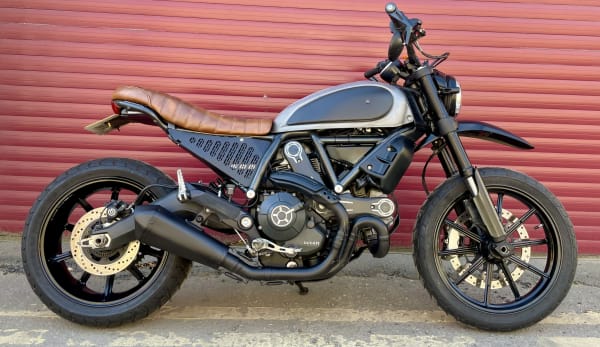 Black / brushed steel 2015 DUCATI SCRAMBLER