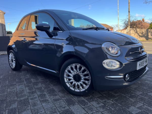 GREY 2018 FIAT 500 LOUNGE 1.2