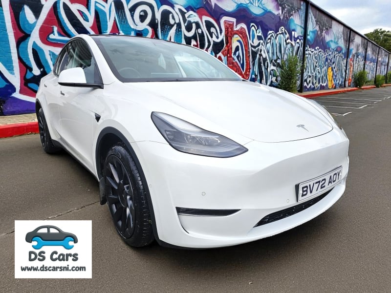 WHITE 2022 TESLA MODEL Y LONG RANGE AWD