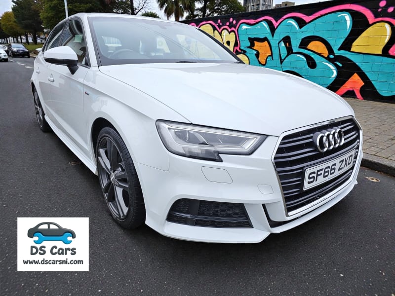 WHITE 2016 AUDI A3 S LINE TFSI S-A