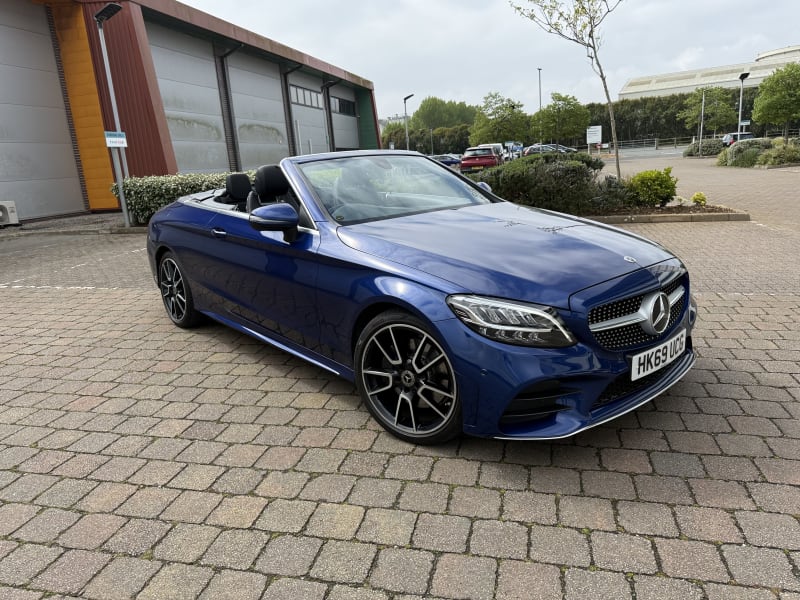 BLUE 2019 MERCEDES-BENZ C 300 AMG LINE AUTO