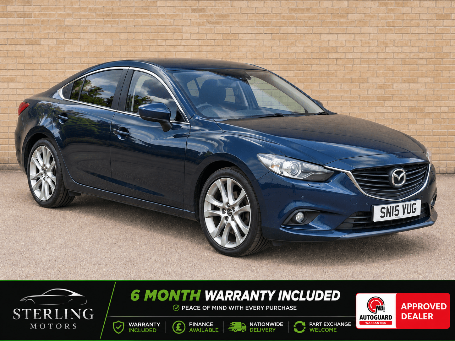 2015 Mazda 6 Sport Nav D 2.2 Skyactiv-D Sport Nav Saloon 4DR Diesel Manual Euro 6 (s/s) (150 Ps) used car for sale