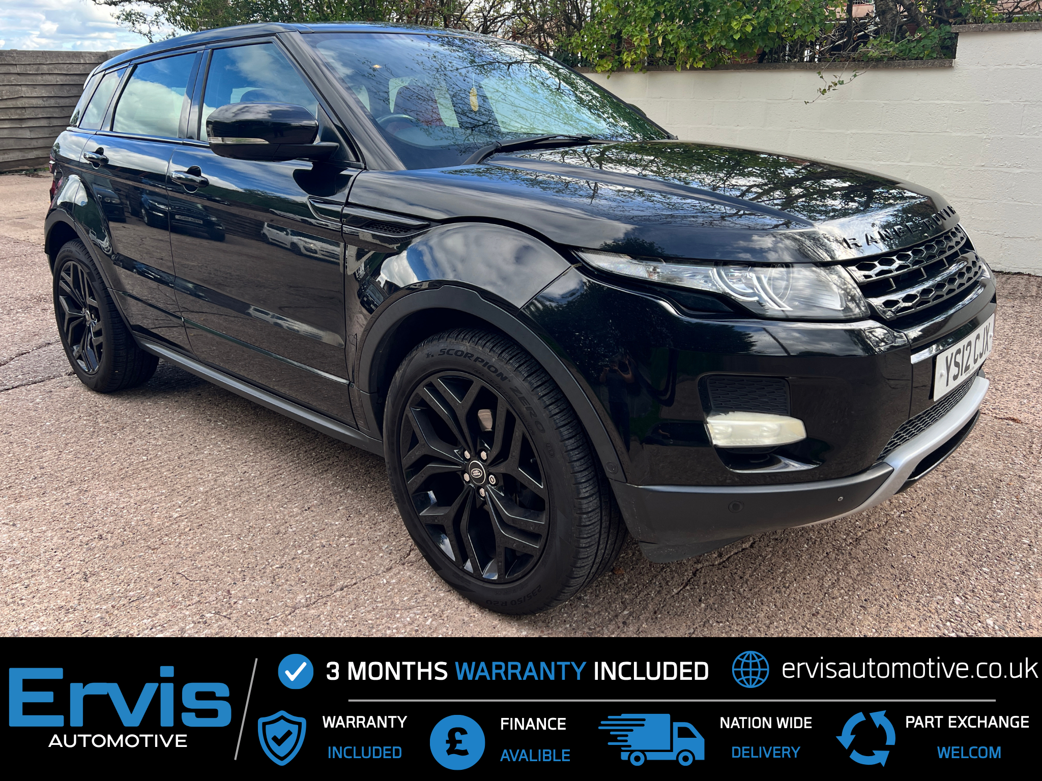 BLACK 2012 LAND ROVER RANGE ROVER EVOQUE D-LUX SD4A