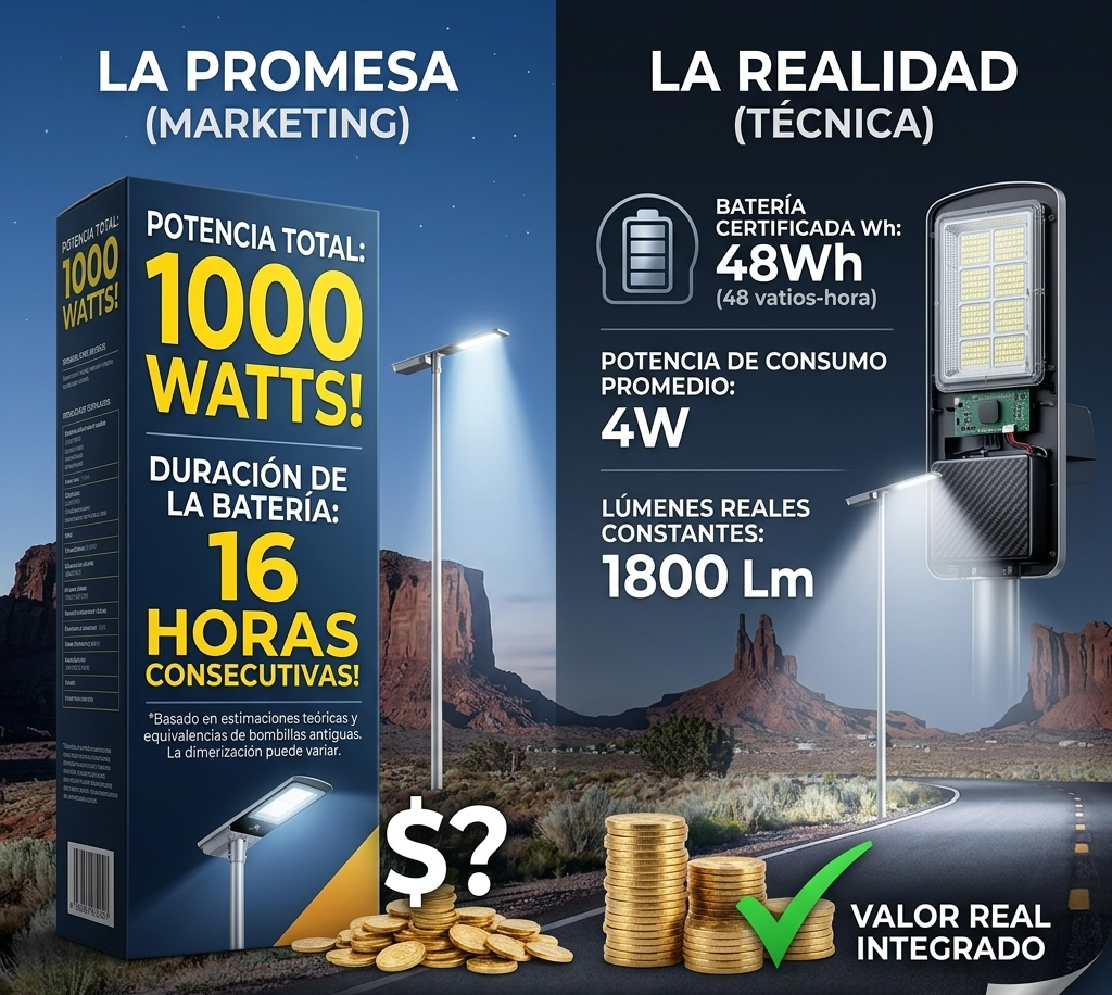 La Guerra de los Watts en las lamparas Solares