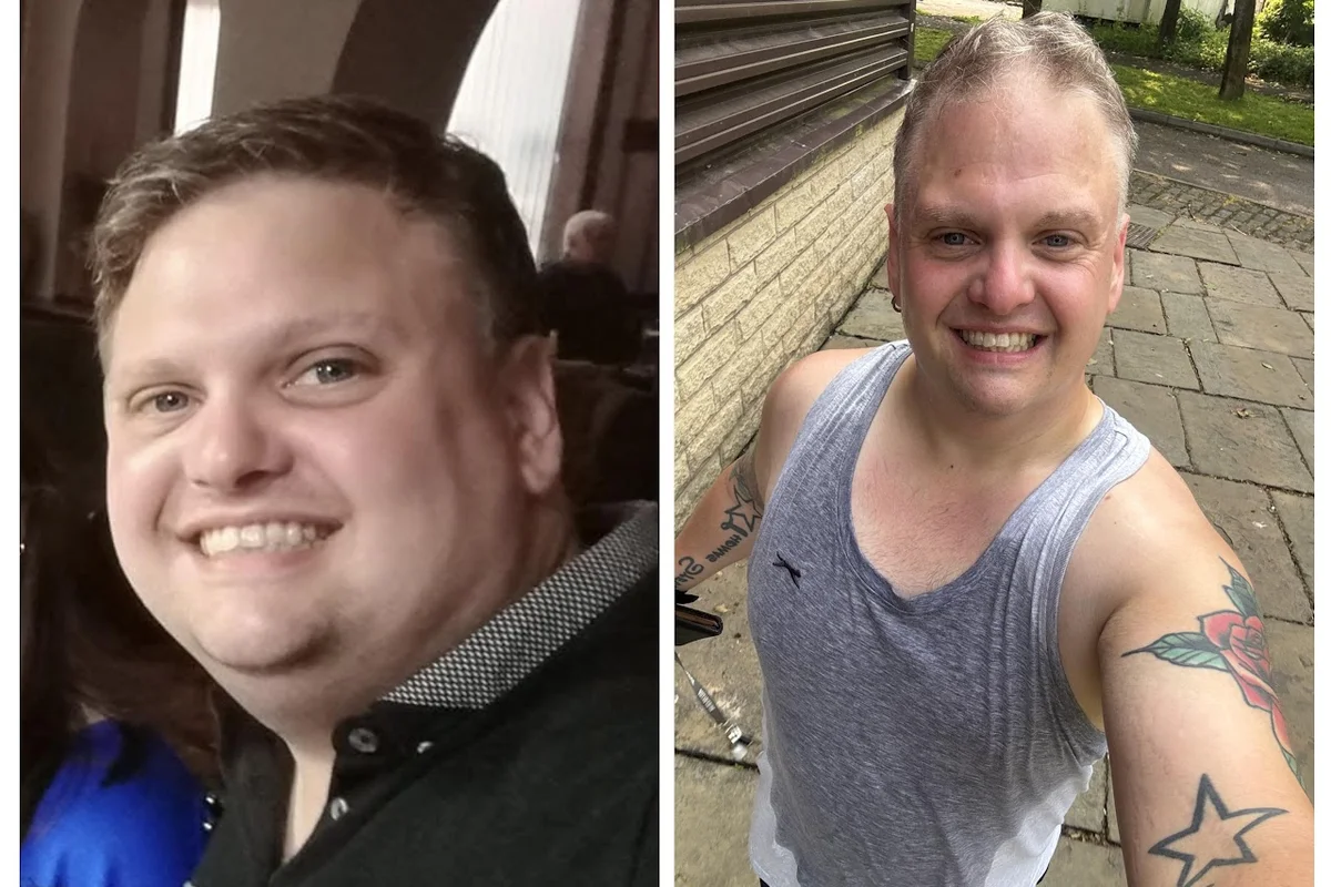 a picture of billy before his fitness lifestyle and after