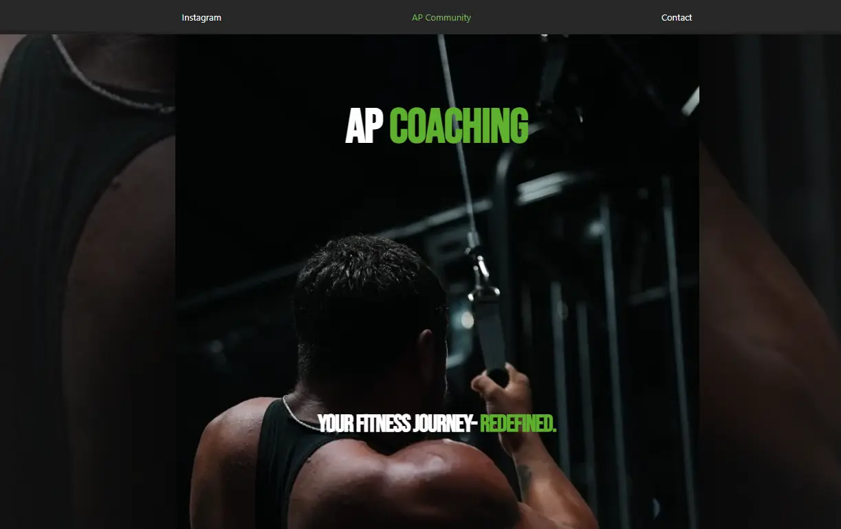 Image of client's website