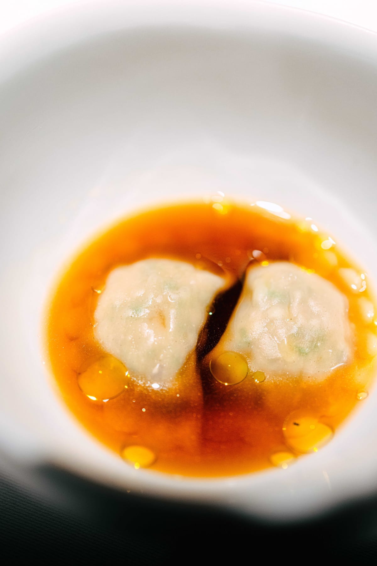 L'Effervescence, Tokyo: the duck thigh raviolis with consomme