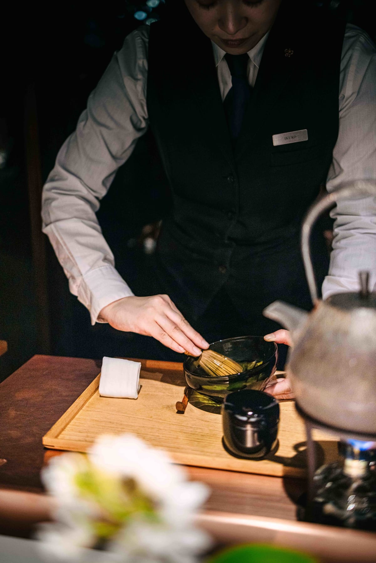 L'Effervescence, Tokyo: matcha whisked at the table