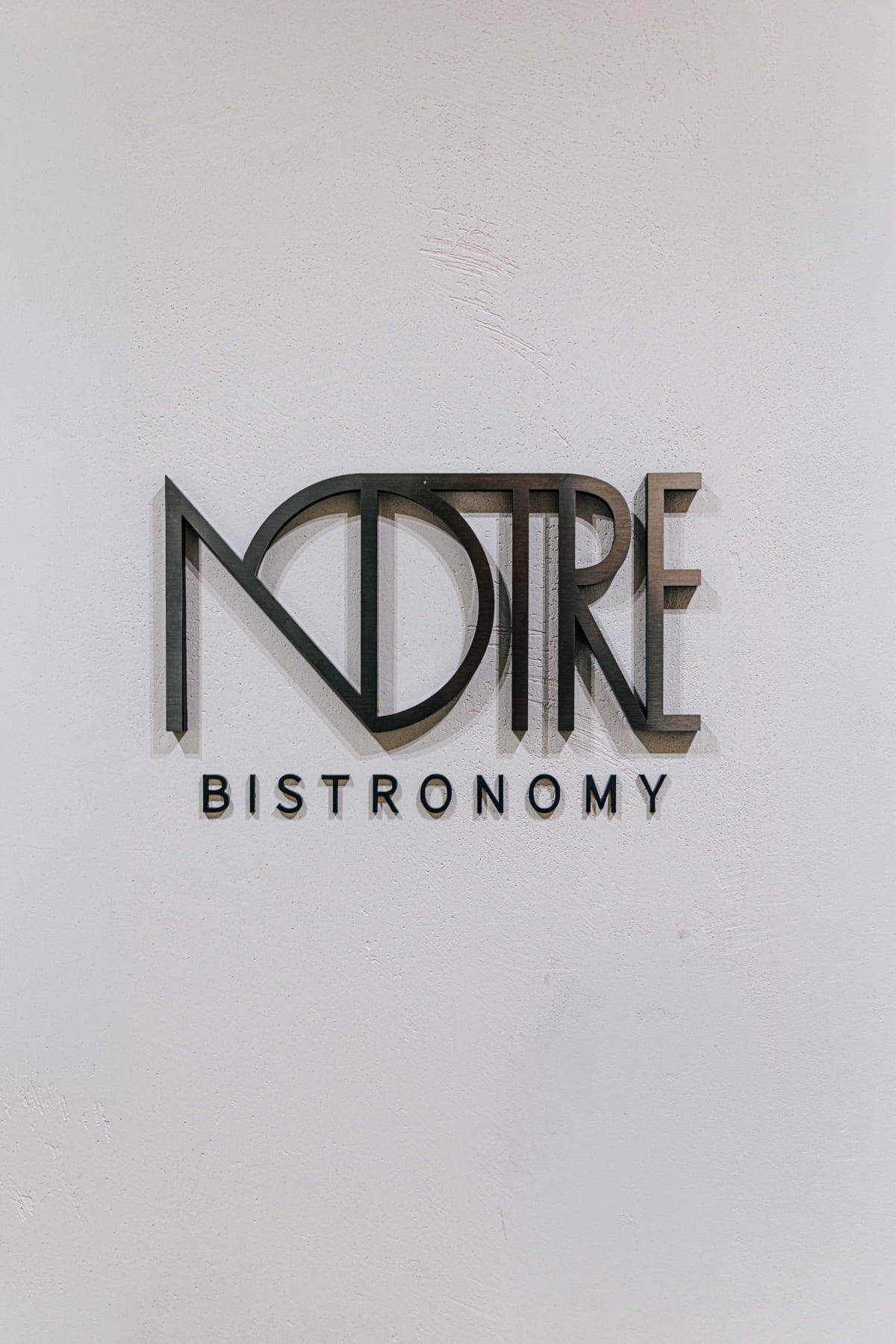 Bistronomy Notre, Seoul: the sign carrying the restaurant name