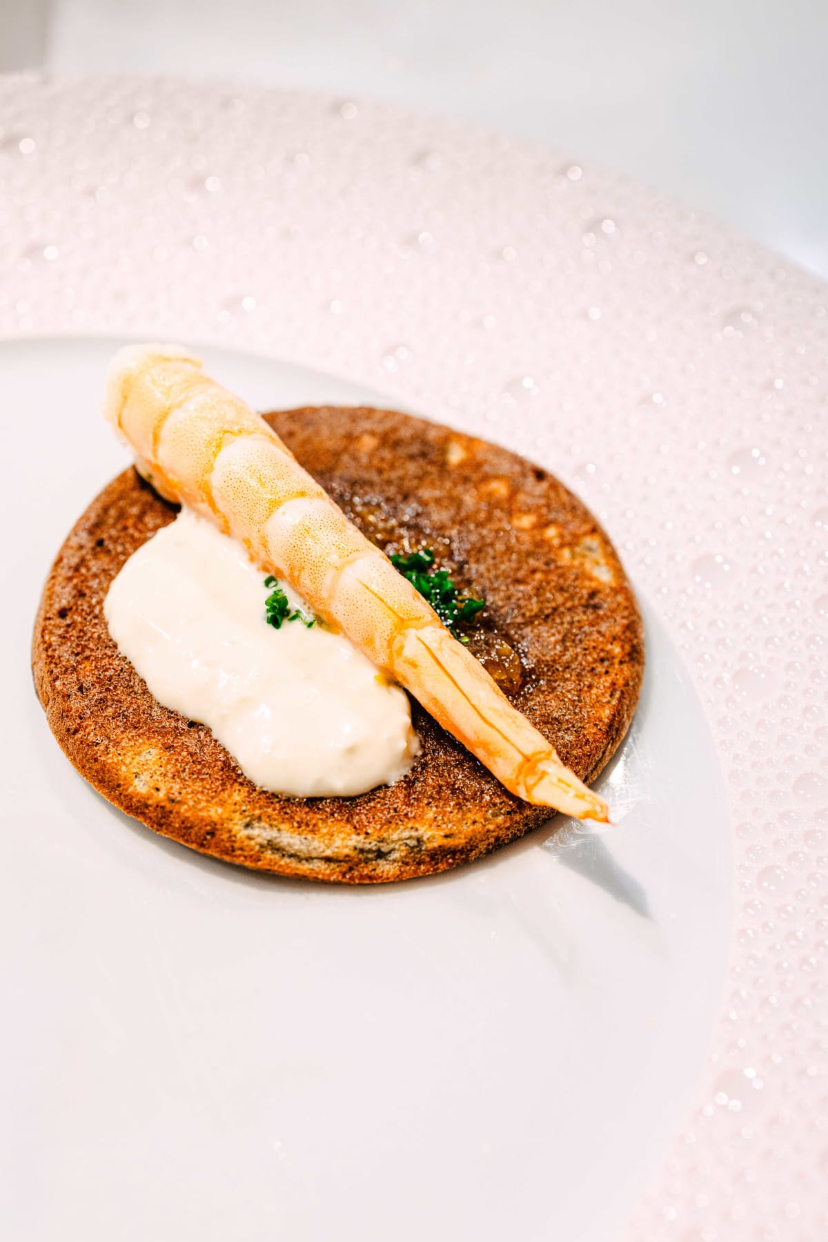 Bistronomy Notre, Seoul: the buckwheat galette with prawn and crème fraîche