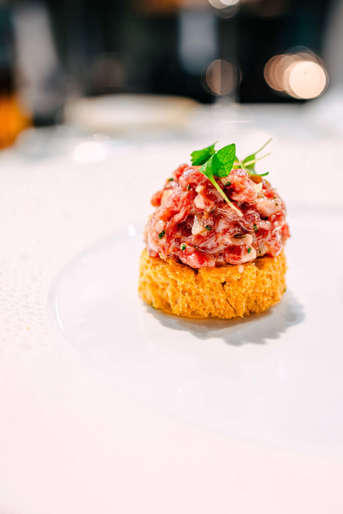 Bistronomy Notre, Seoul: the Hanwoo tartare with sea urchin sauce