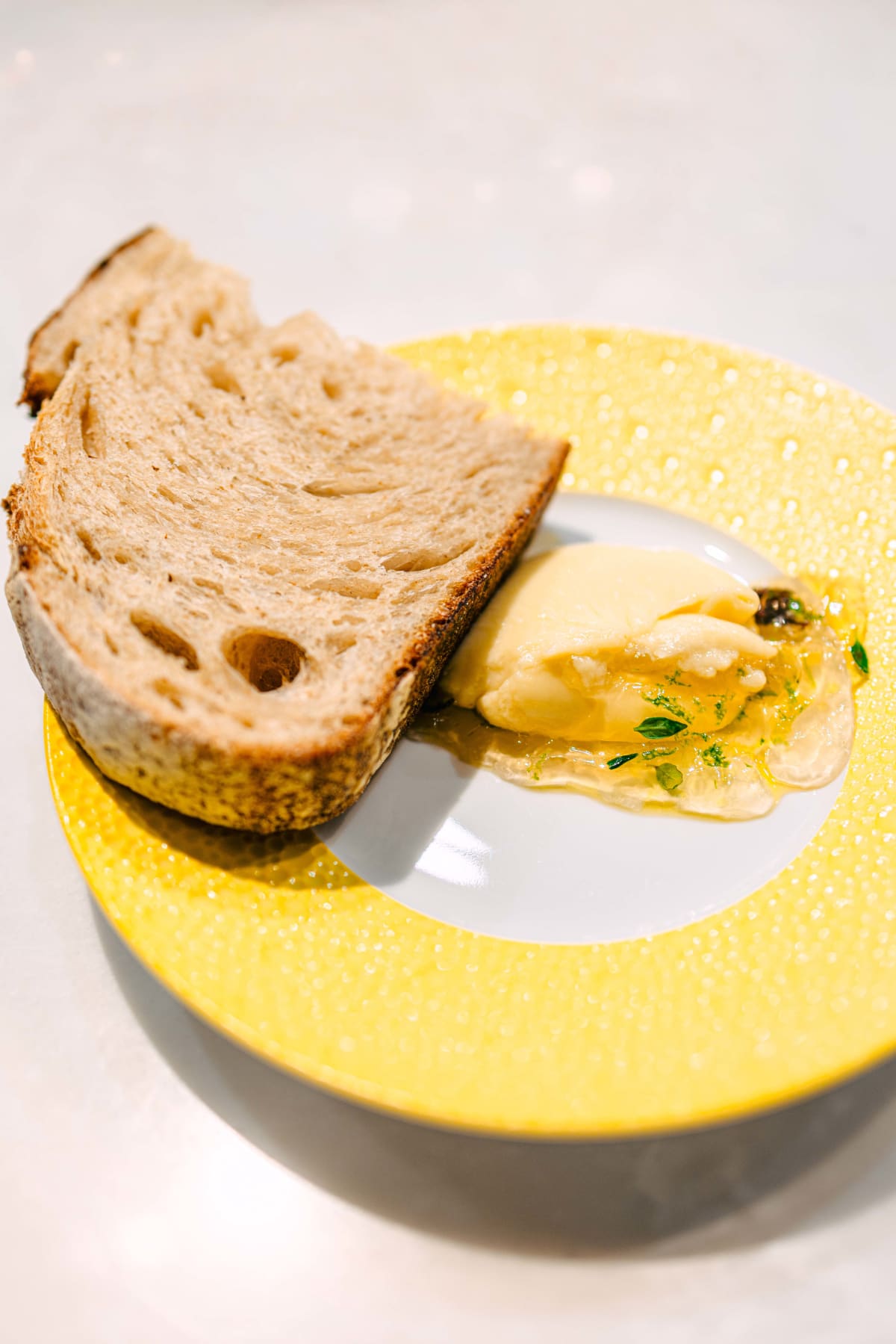 Bistronomy Notre, Seoul: the bavarois spooned onto the sourdough