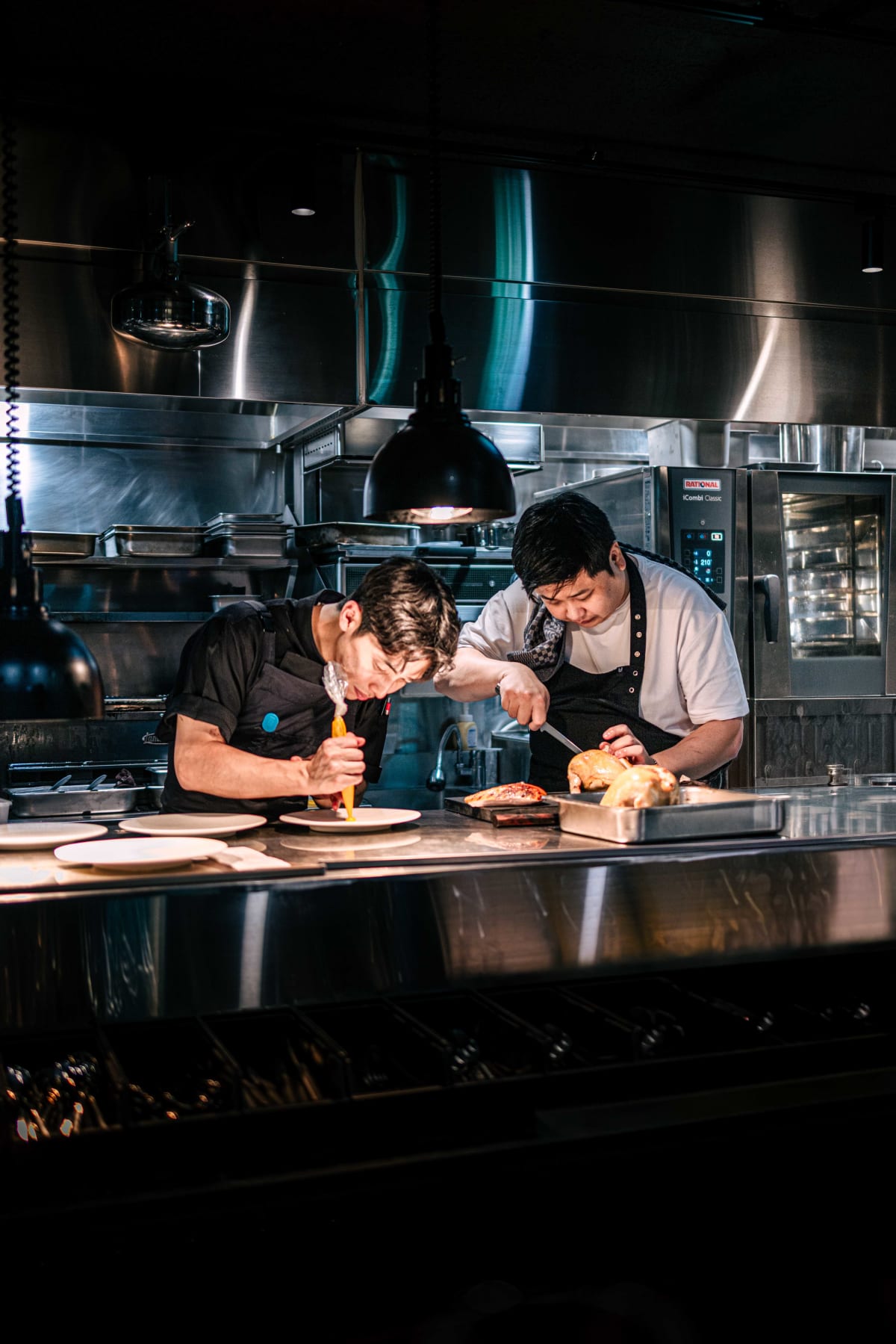 Bistronomy Notre, Seoul: Yoon Nam-no plating the meat mains