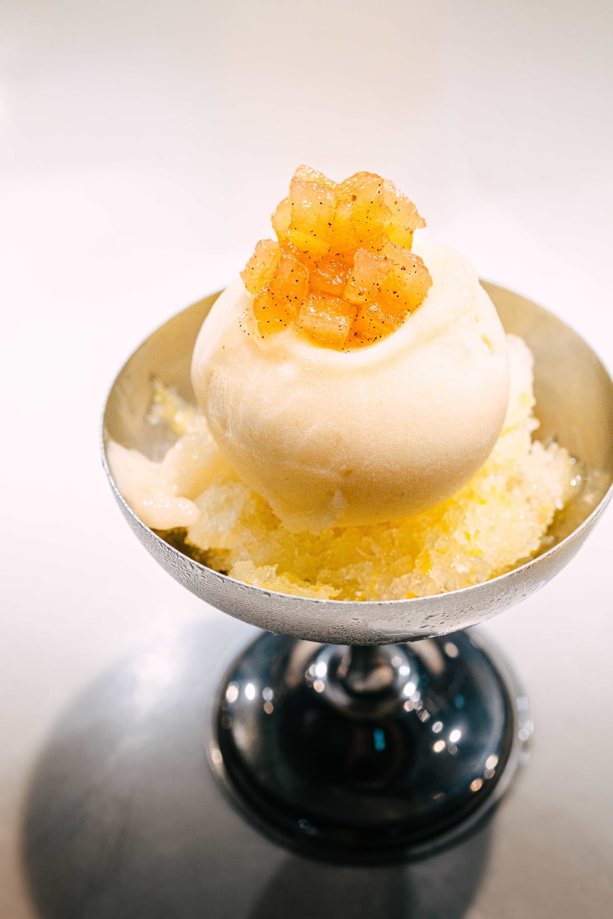 Bistronomy Notre, Seoul: the pear sorbet with elderflower and lemon granita
