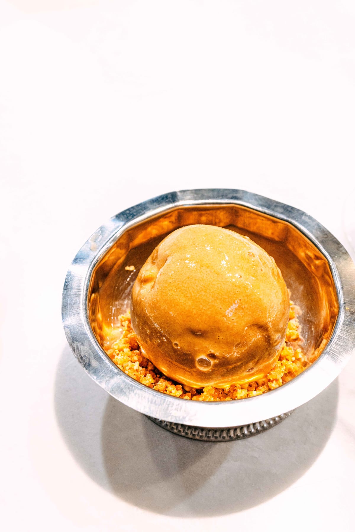 Bistronomy Notre, Seoul: the salted caramel ice cream with hazelnut crumble