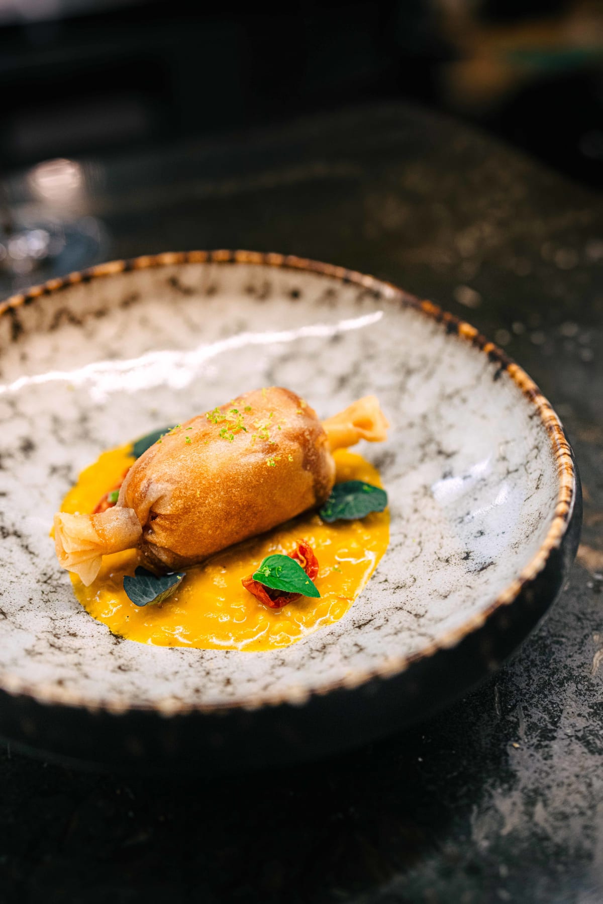 Via Toledo, Seoul: the saffron risotto topped with grouper