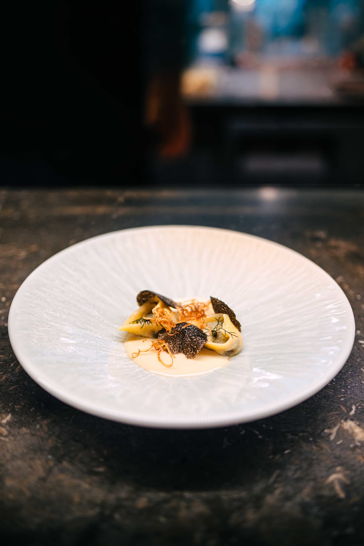 Via Toledo, Seoul: the beef cheek ravioli under shaved truffle