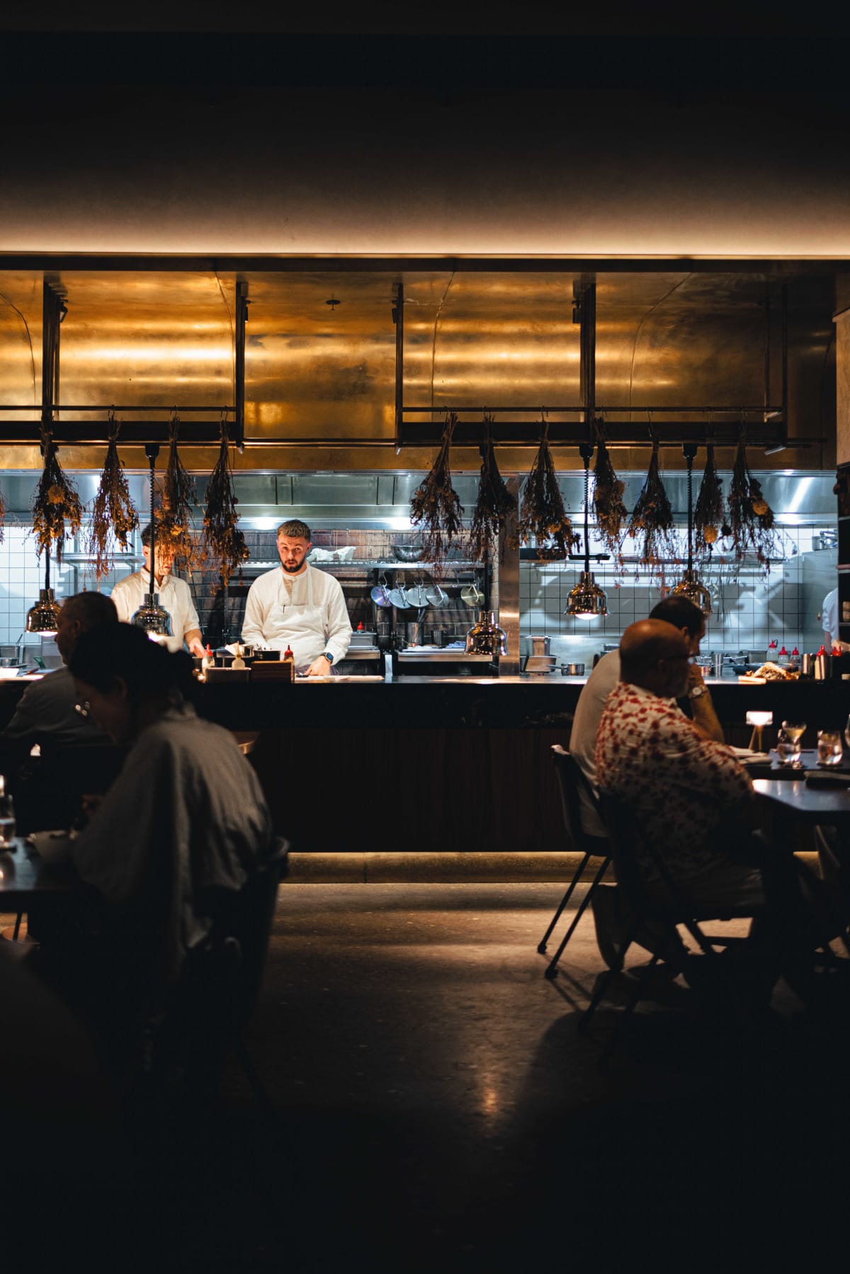 Saint Peter, Sydney: the open kitchen at the front of the dining room
