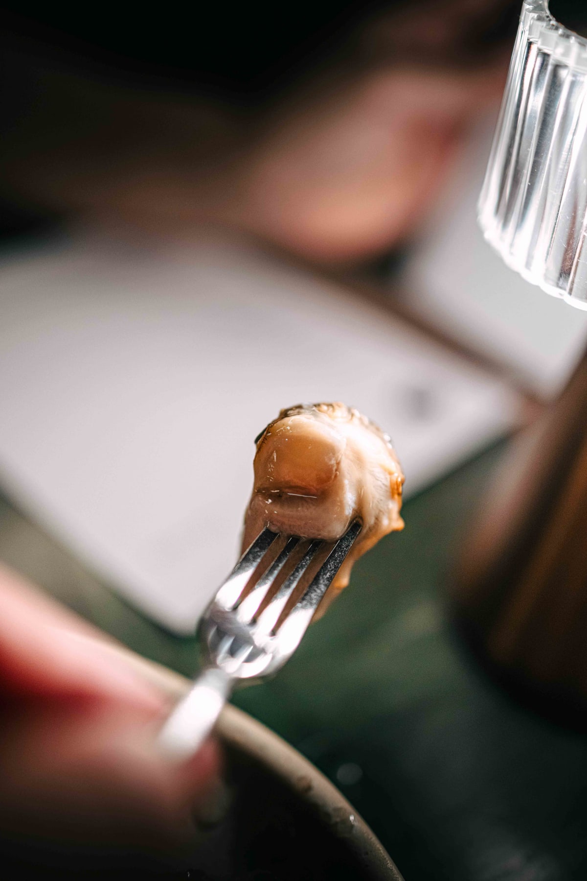 Saint Peter, Sydney: an oyster lifted on a fork