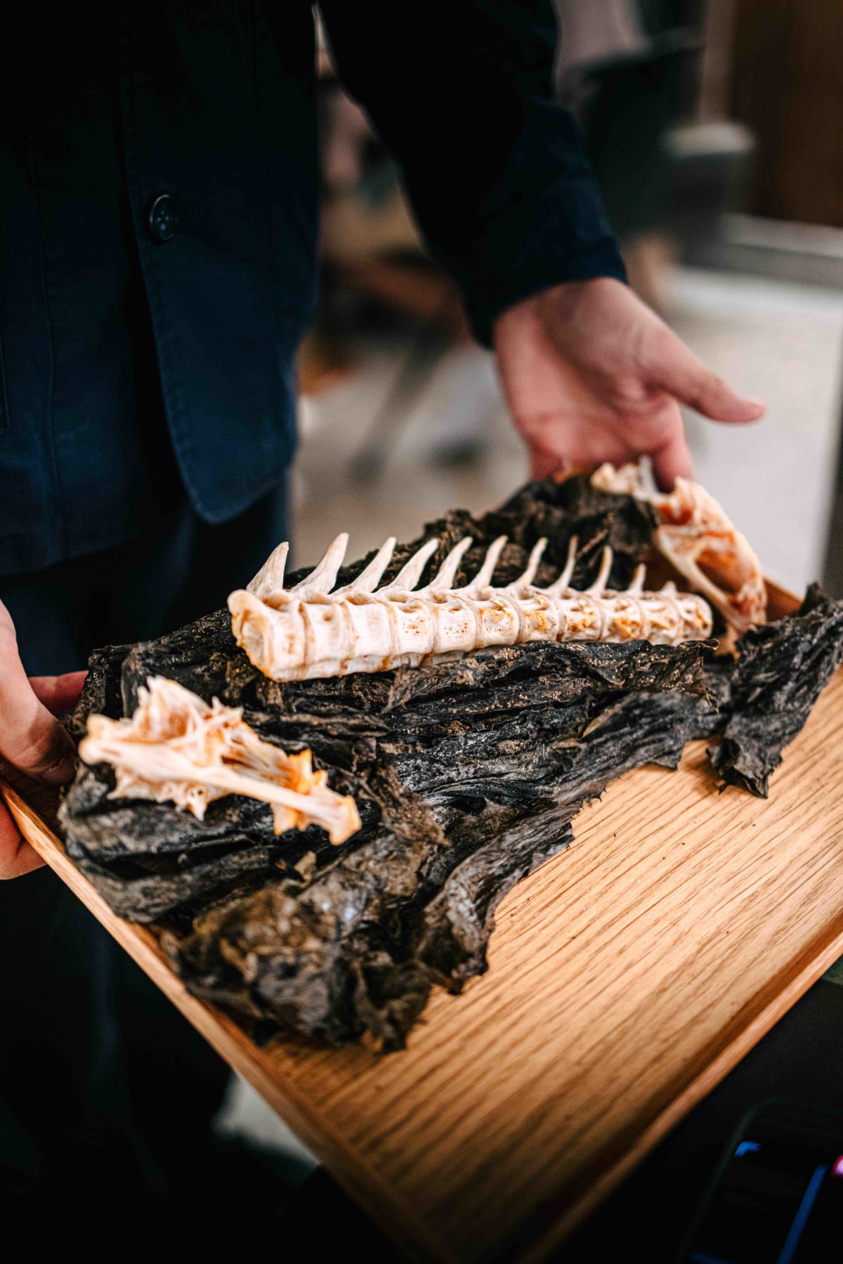 Saint Peter, Sydney: the bones and ingredients shown before the broth