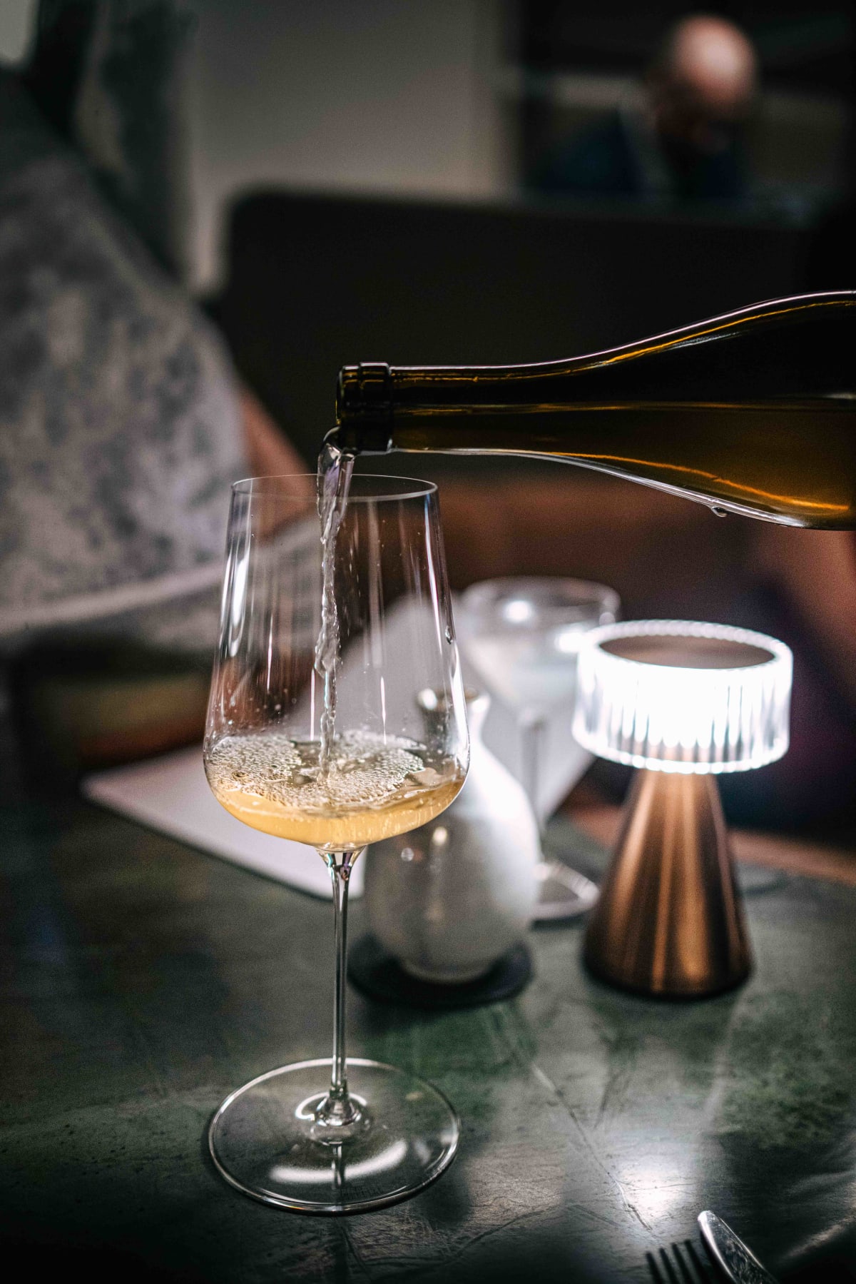 Saint Peter, Sydney: the Savagnin being poured