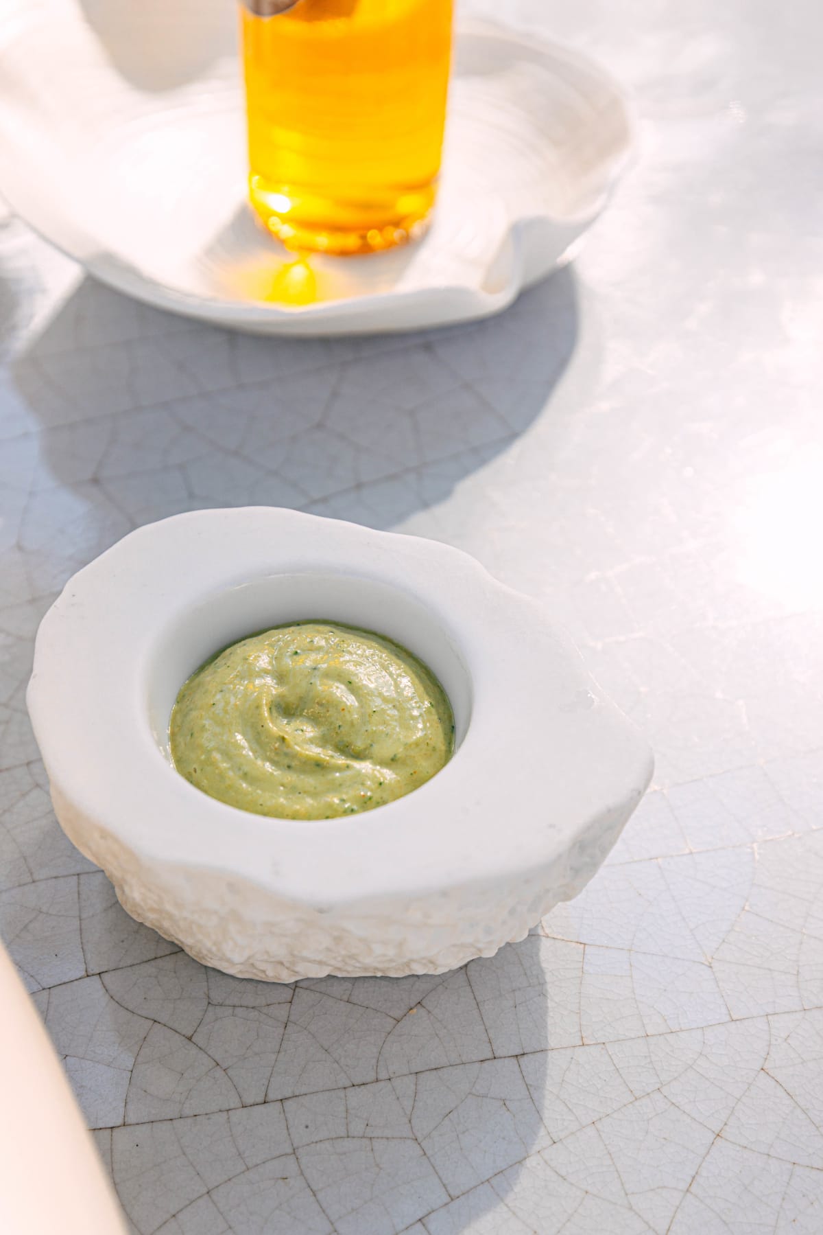 La Terrasse, Saint-Tropez: the anchovy and basil sauce