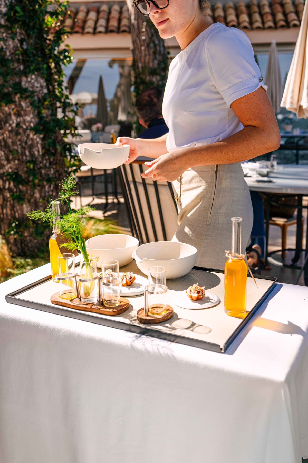 La Terrasse, Saint-Tropez: the denti tartare being prepared