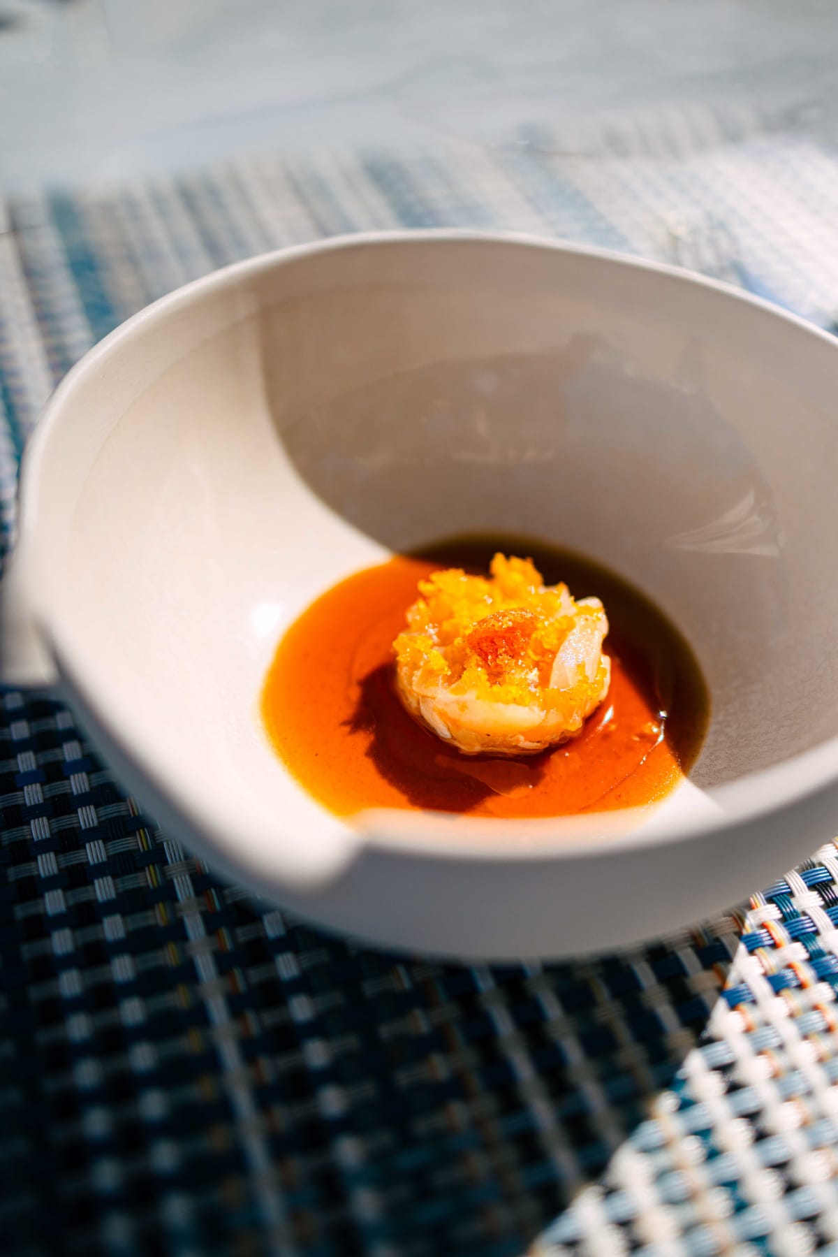 La Terrasse, Saint-Tropez: the denti tartare with fish consommé jelly