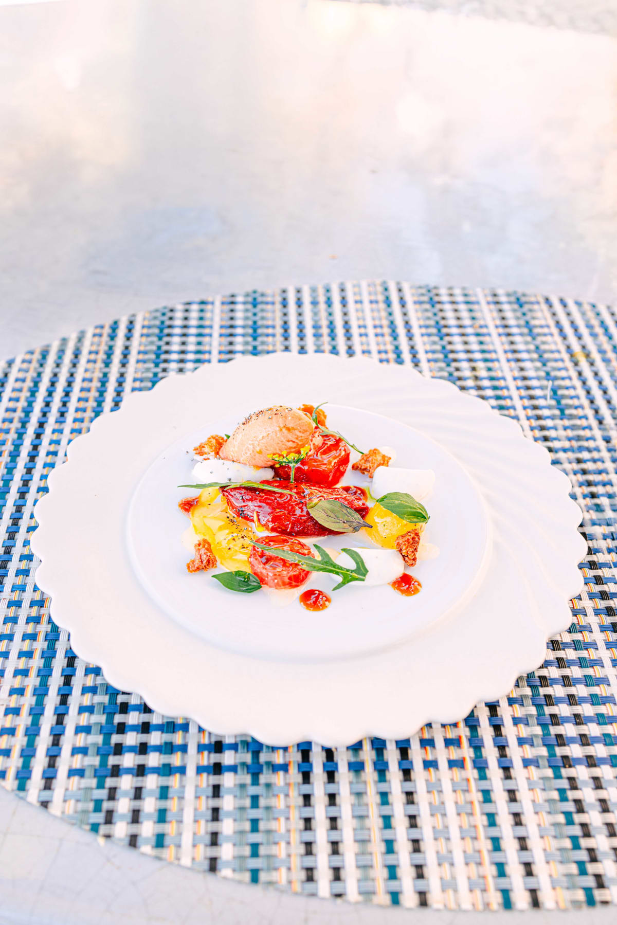 La Terrasse, Saint-Tropez: the tomatoes prepared several ways