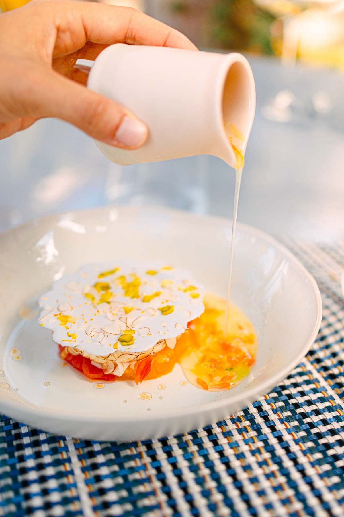 La Terrasse, Saint-Tropez: the citrus syrup poured over the nougat