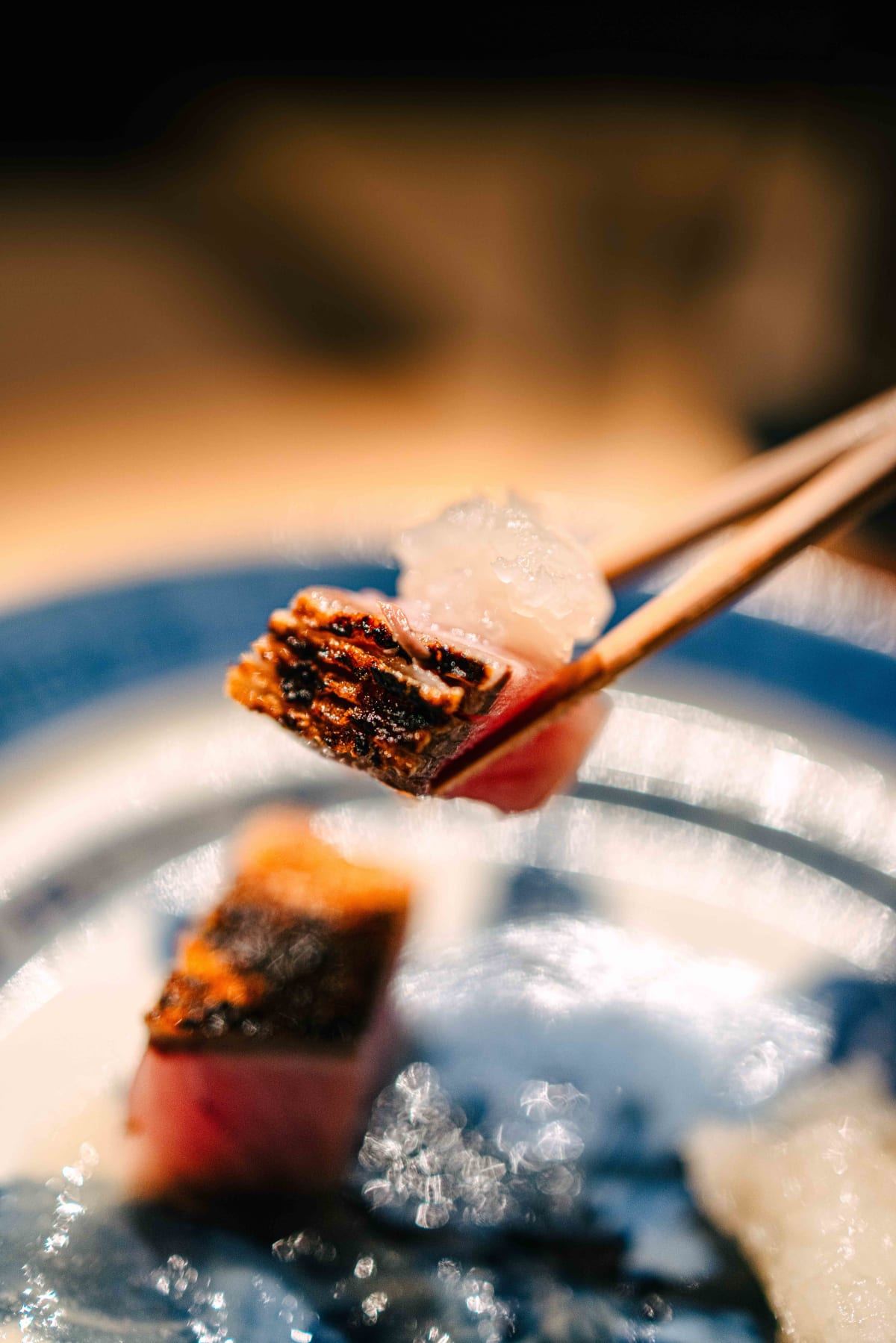 Myoujyaku, Tokyo: the yellowtail eaten with the grated daikon