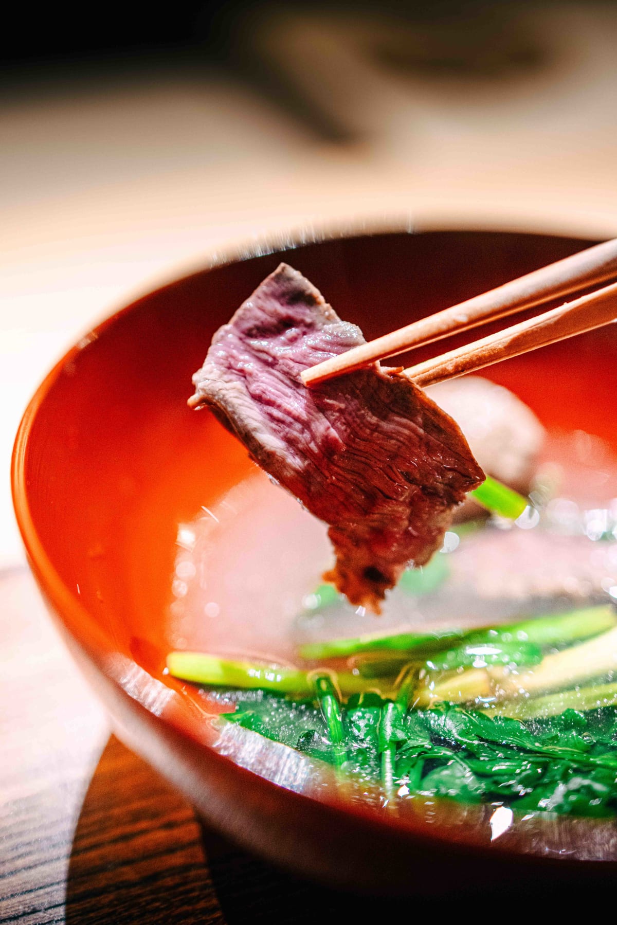 Myoujyaku, Tokyo: a piece of the duck lifted