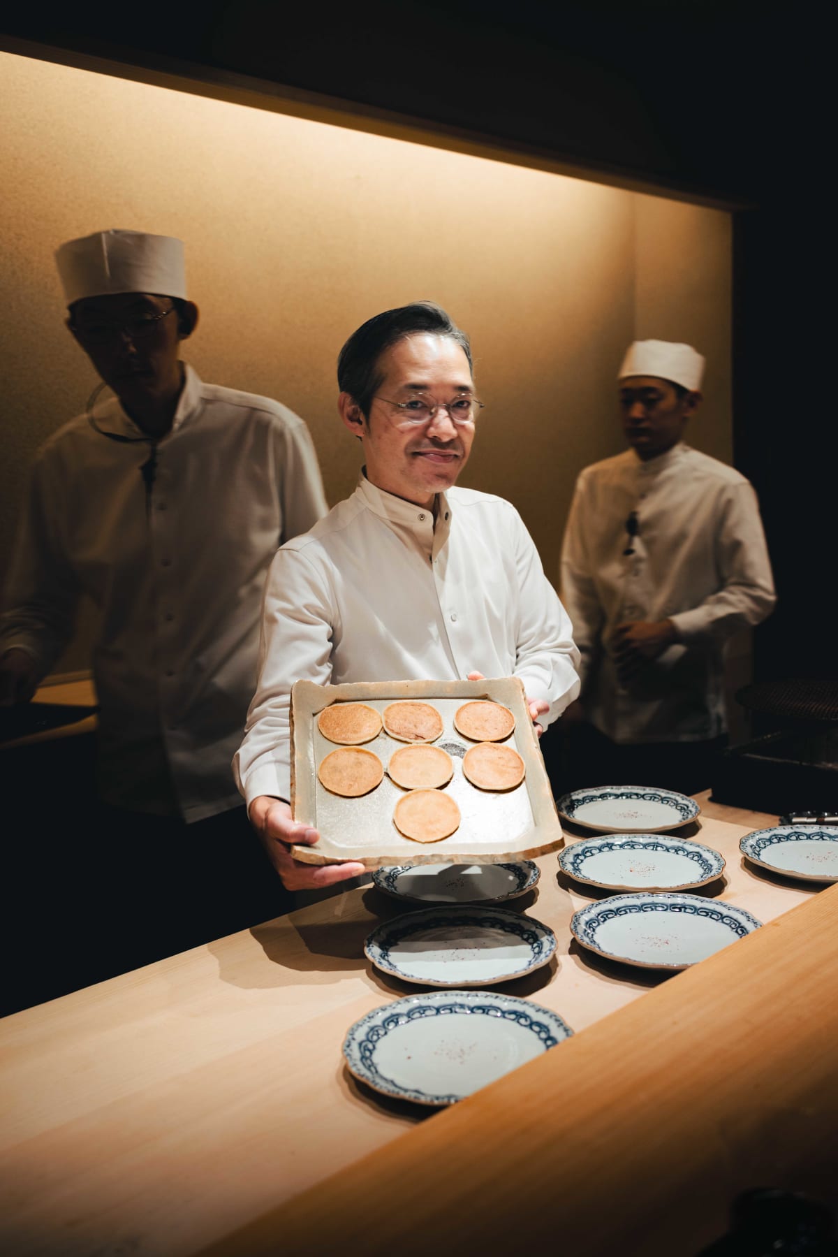 Myoujyaku, Tokyo: the pancake shown at the counter