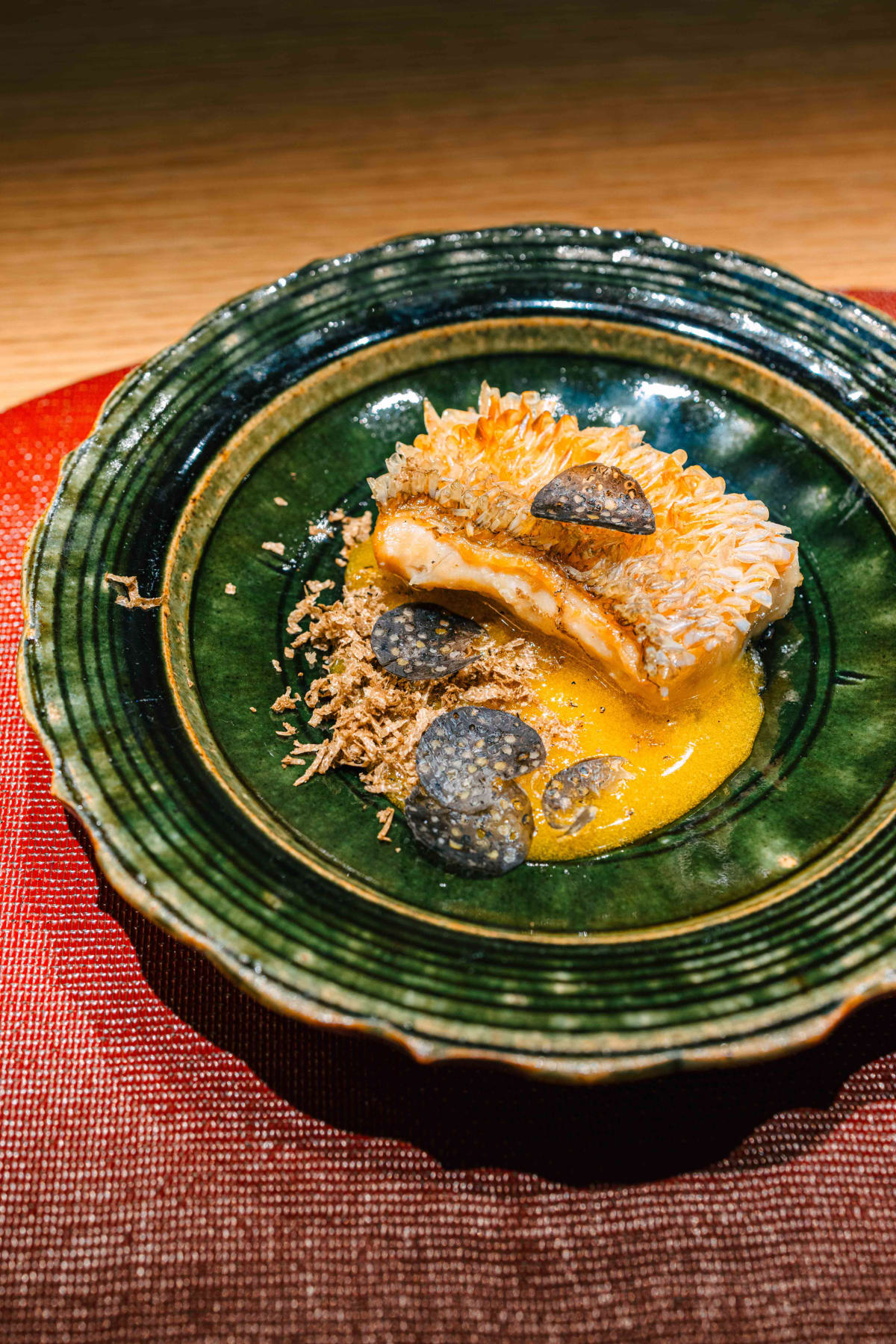 Mitou, Seoul: okdom with egg yolk sauce and truffle