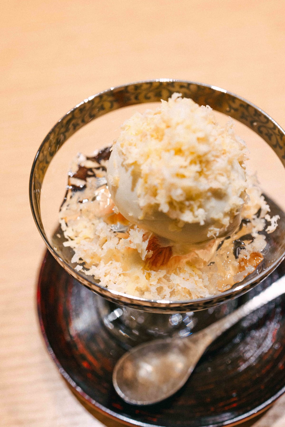 Mitou, Seoul: the dessert of ice cream, fig and whisky jelly